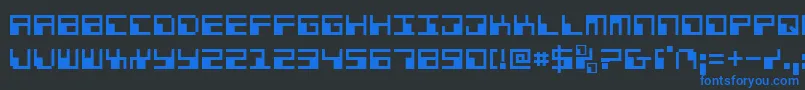 Шрифт Phaserbank – синие шрифты на чёрном фоне
