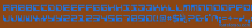 Шрифт Phaserbank – синие шрифты на коричневом фоне