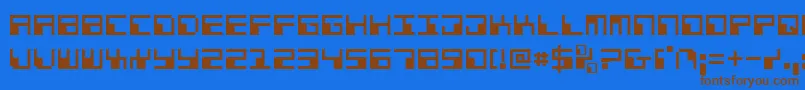 Phaserbank-fontti – ruskeat fontit sinisellä taustalla