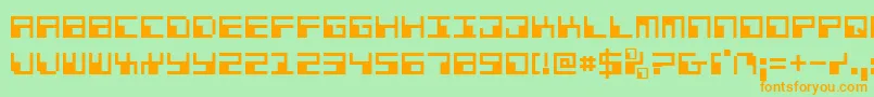 Phaserbank Font – Orange Fonts on Green Background