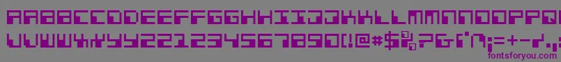 Czcionka Phaserbank – fioletowe czcionki na szarym tle