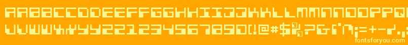 Phaserbank Font – Yellow Fonts on Orange Background