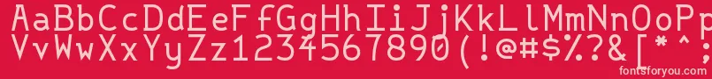 Strlit Font – Pink Fonts on Red Background