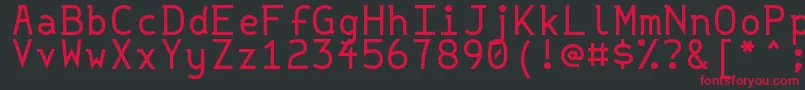Strlit Font – Red Fonts on Black Background