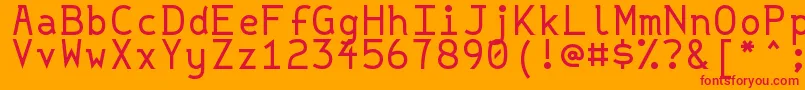 Strlit Font – Red Fonts on Orange Background