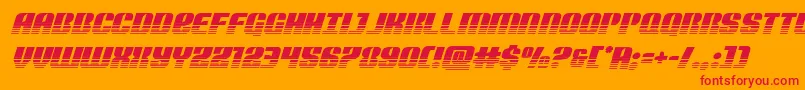 Nightwraithtwotoneital Font – Red Fonts on Orange Background