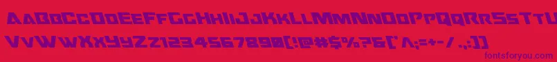 Oceanicdriftleft Font – Purple Fonts on Red Background