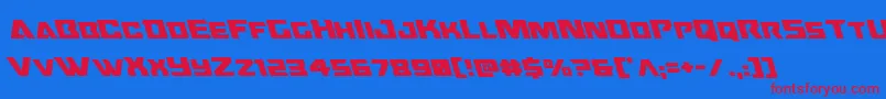 Oceanicdriftleft Font – Red Fonts on Blue Background