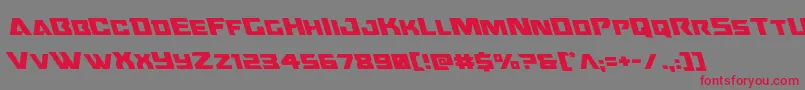 フォントOceanicdriftleft – 赤い文字の灰色の背景