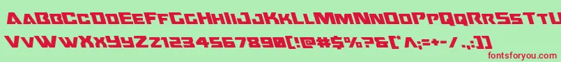 Oceanicdriftleft Font – Red Fonts on Green Background