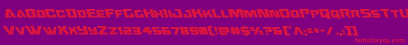 Oceanicdriftleft Font – Red Fonts on Purple Background