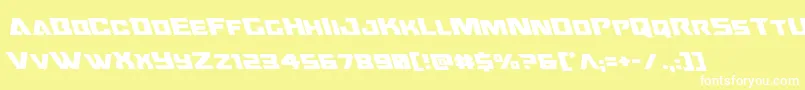 Oceanicdriftleft Font – White Fonts on Yellow Background