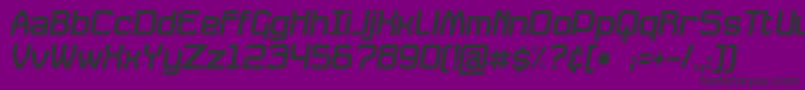 DavilleSlanted Font – Black Fonts on Purple Background