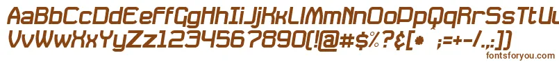 Шрифт DavilleSlanted – коричневые шрифты на белом фоне