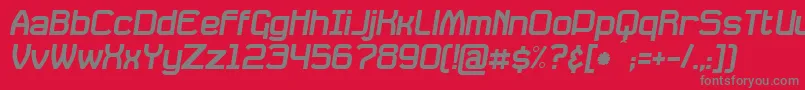 DavilleSlanted Font – Gray Fonts on Red Background