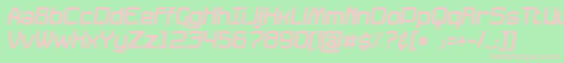 DavilleSlanted Font – Pink Fonts on Green Background