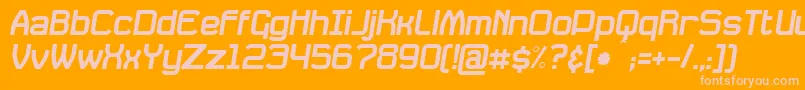 DavilleSlanted Font – Pink Fonts on Orange Background