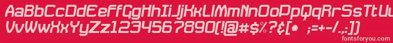 DavilleSlanted Font – Pink Fonts on Red Background