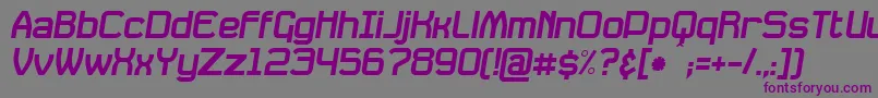 DavilleSlanted Font – Purple Fonts on Gray Background