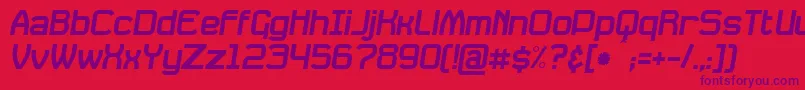 DavilleSlanted Font – Purple Fonts on Red Background