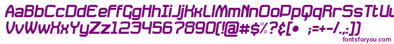 DavilleSlanted Font – Purple Fonts on White Background
