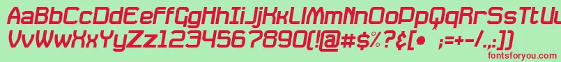 DavilleSlanted Font – Red Fonts on Green Background