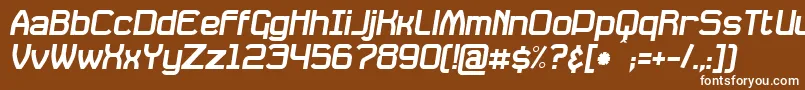 DavilleSlanted Font – White Fonts on Brown Background