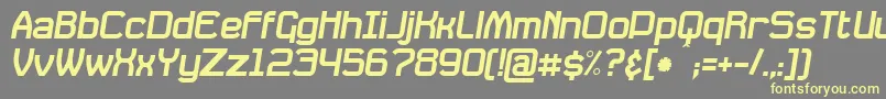 DavilleSlanted Font – Yellow Fonts on Gray Background