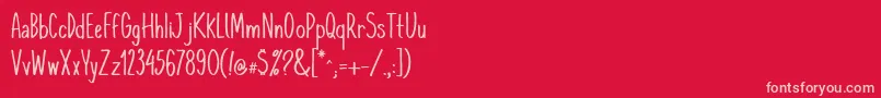 Komixcon Font – Pink Fonts on Red Background