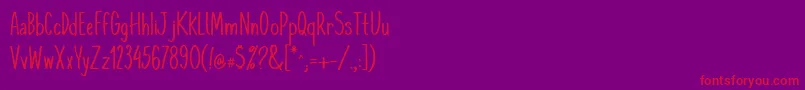 Komixcon Font – Red Fonts on Purple Background