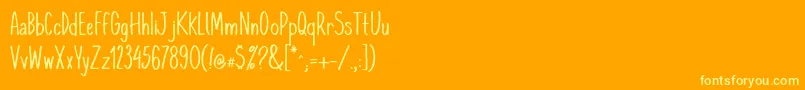 Komixcon Font – Yellow Fonts on Orange Background