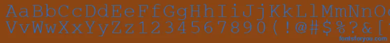 Cougepla Font – Blue Fonts on Brown Background