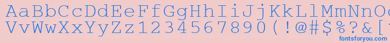 Cougepla Font – Blue Fonts on Pink Background