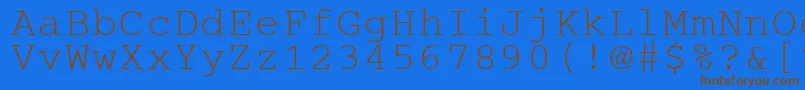 Cougepla Font – Brown Fonts on Blue Background