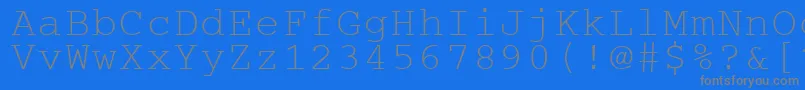 Cougepla Font – Gray Fonts on Blue Background