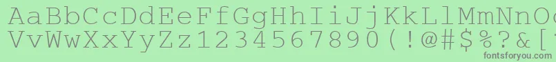 Cougepla Font – Gray Fonts on Green Background