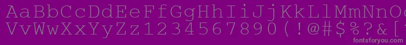 Cougepla Font – Gray Fonts on Purple Background