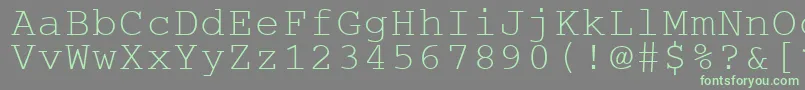 Cougepla Font – Green Fonts on Gray Background