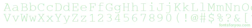 Cougepla Font – Green Fonts on White Background