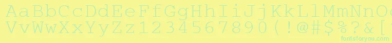 Cougepla Font – Green Fonts on Yellow Background