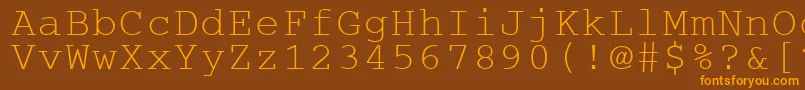 Cougepla Font – Orange Fonts on Brown Background
