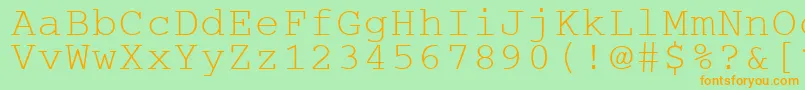 Cougepla Font – Orange Fonts on Green Background