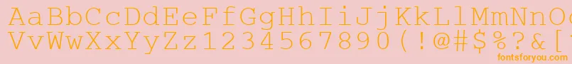 Cougepla Font – Orange Fonts on Pink Background