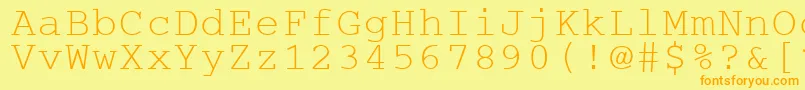 Cougepla Font – Orange Fonts on Yellow Background