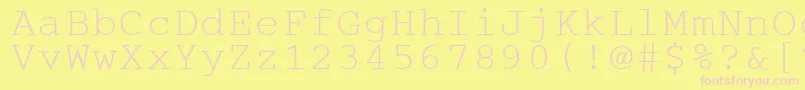 Cougepla Font – Pink Fonts on Yellow Background