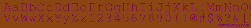 Cougepla Font – Purple Fonts on Brown Background