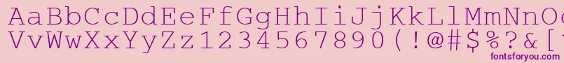 Cougepla Font – Purple Fonts on Pink Background