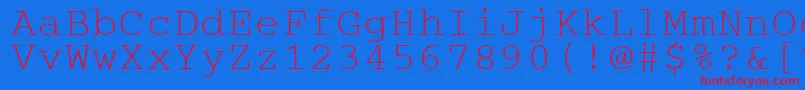 Cougepla Font – Red Fonts on Blue Background