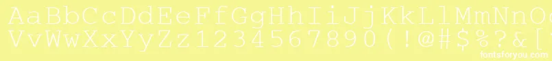 Cougepla Font – White Fonts on Yellow Background