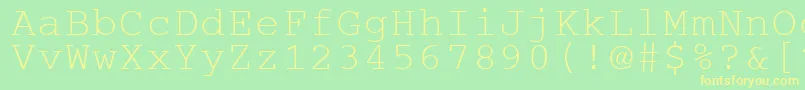 Cougepla Font – Yellow Fonts on Green Background